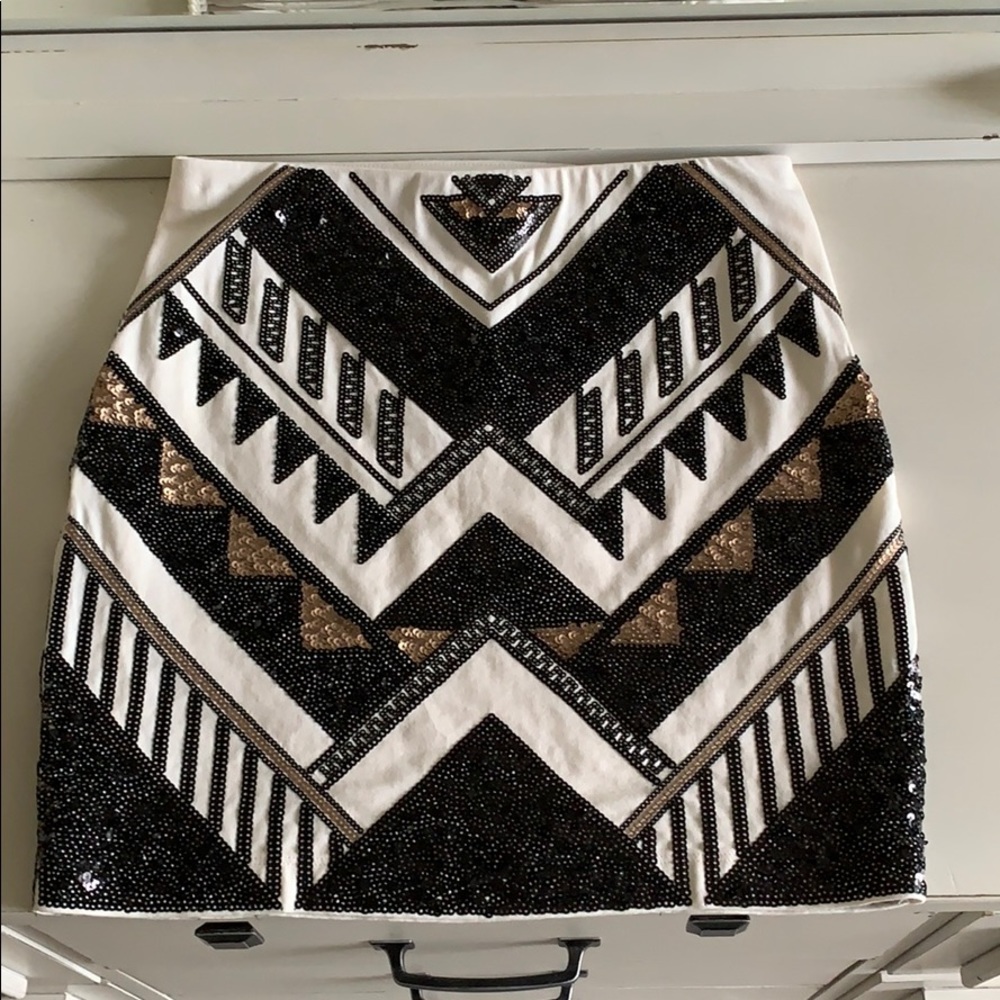 Express Sequin Mini Skirt